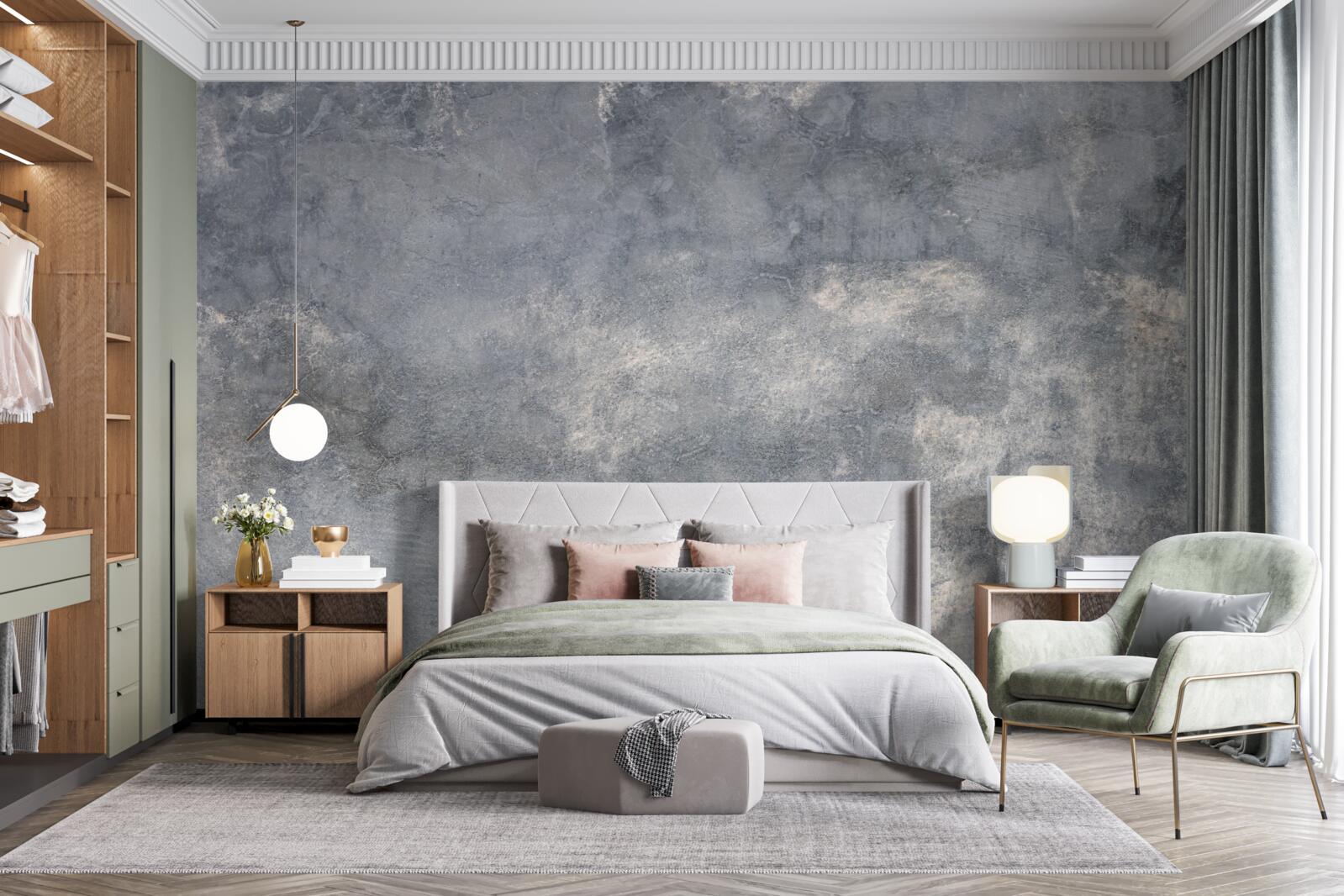 Fotobehang gevormde cementmuur