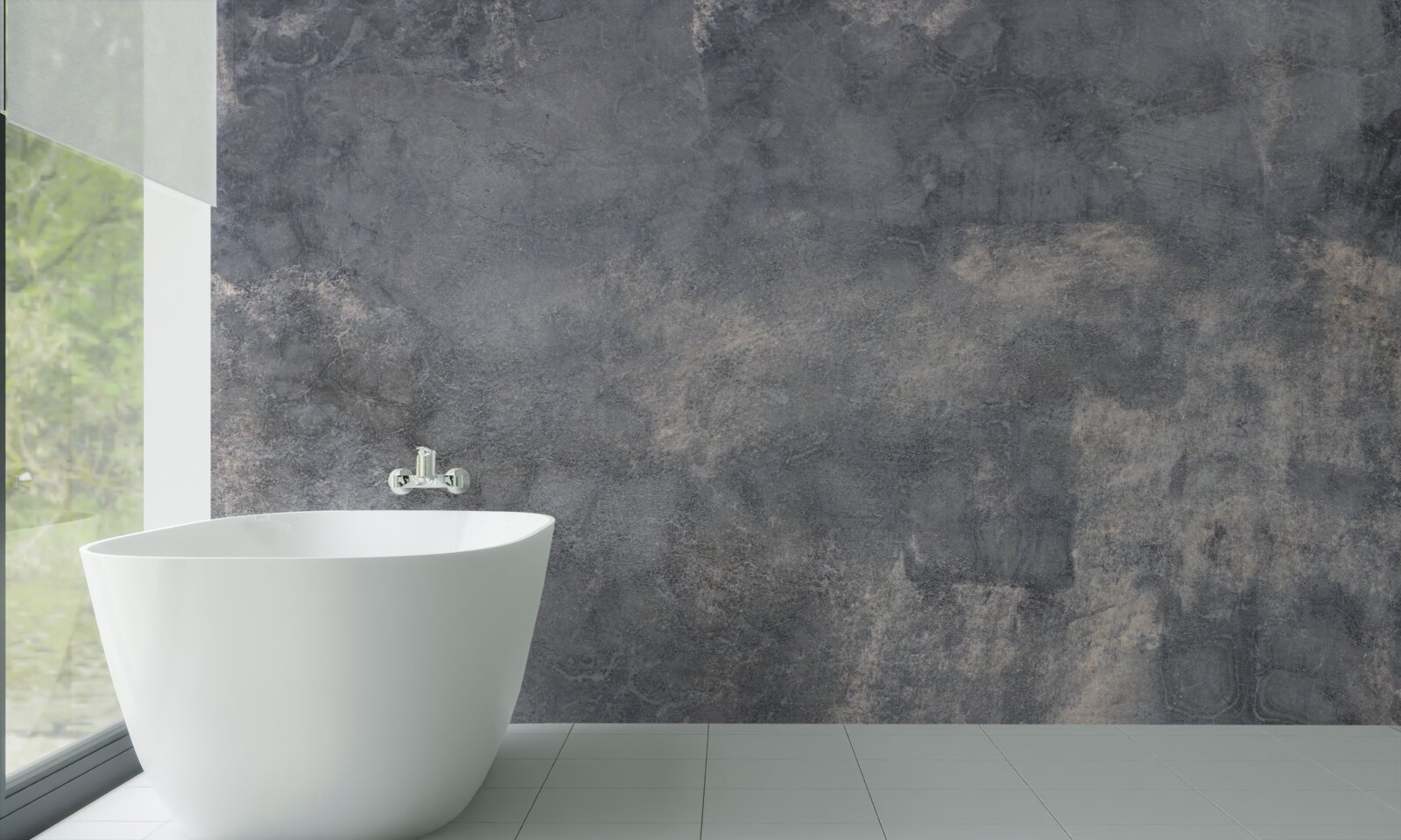 Fotobehang gevormde cementmuur