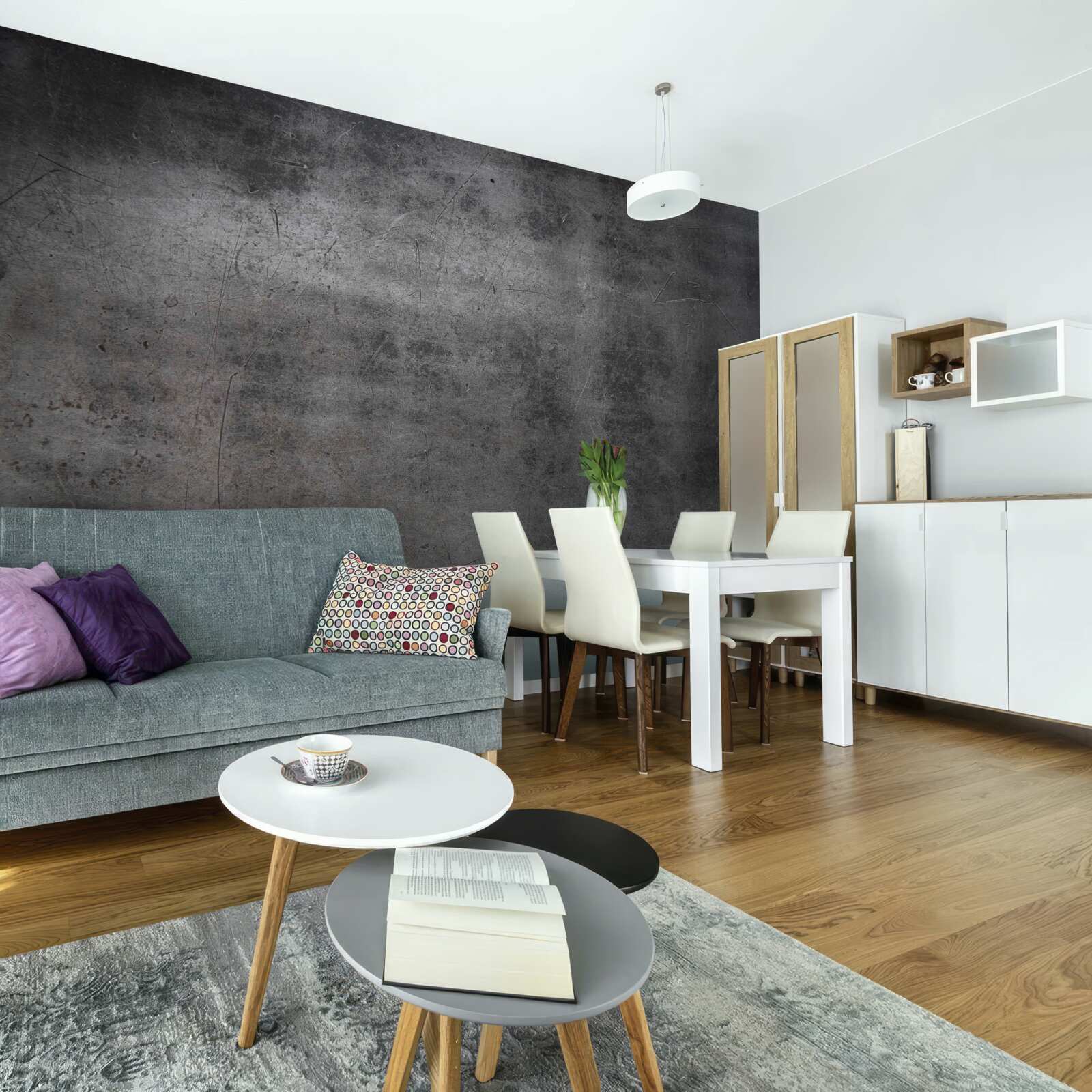 Fotobehang metallic grunge in donkere kleuren