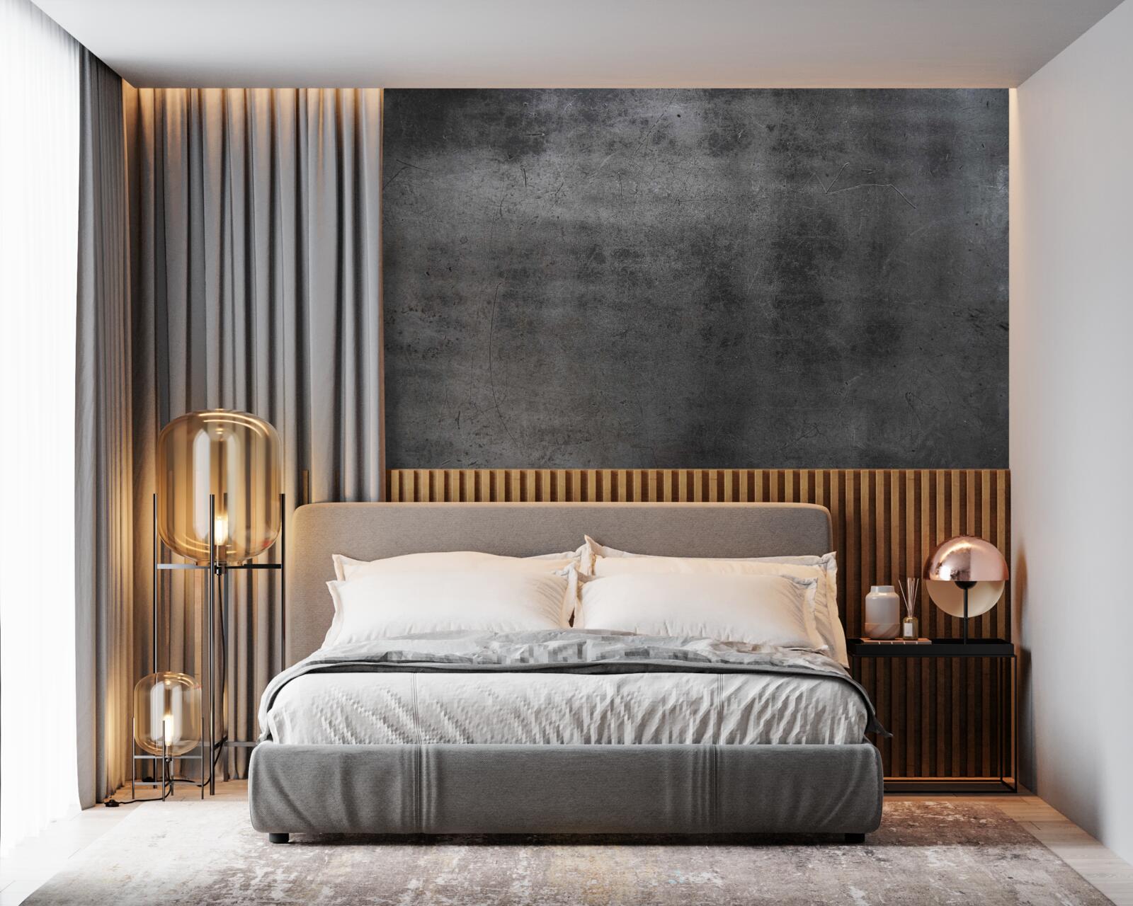 Fotobehang metallic grunge in donkere kleuren