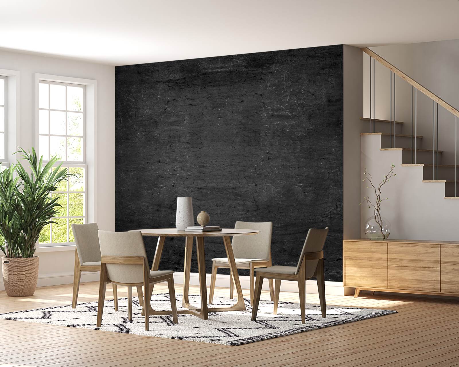 Fotobehang donkere cementmuur