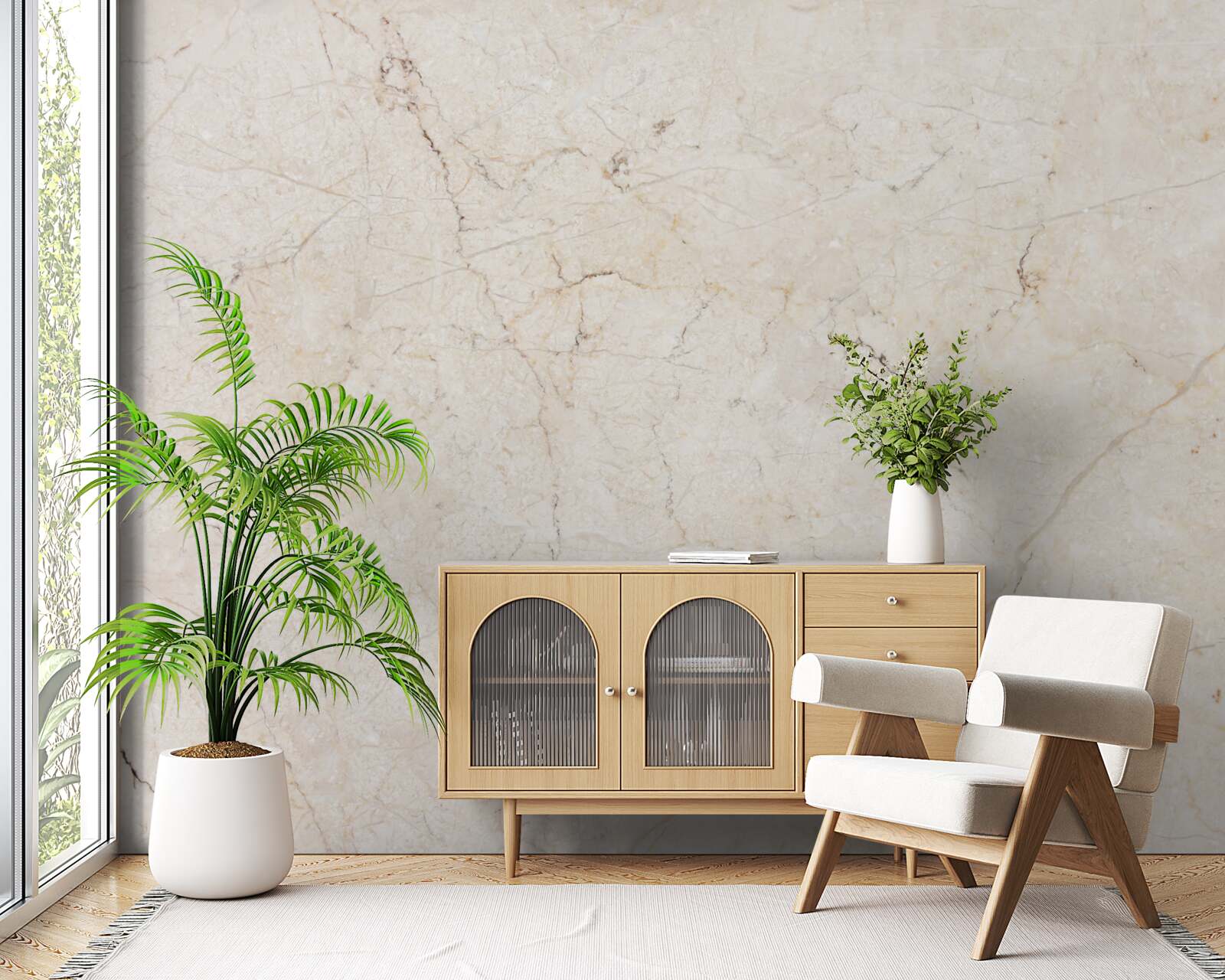 Fotobehang beige marmeren achtergrond