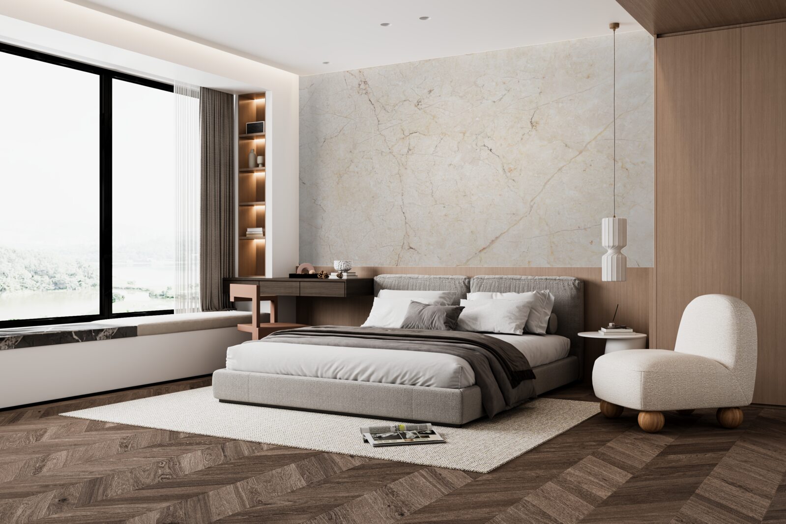 Fotobehang beige marmeren achtergrond