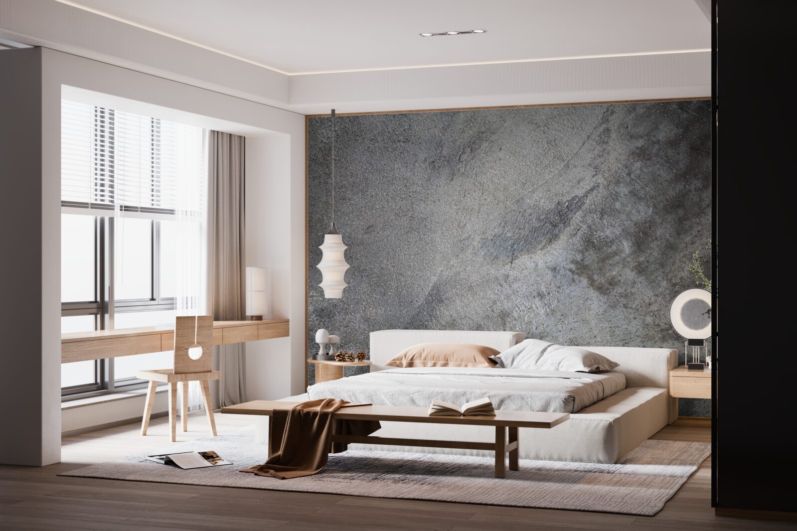 Fotobehang Gepolijste cementmuur