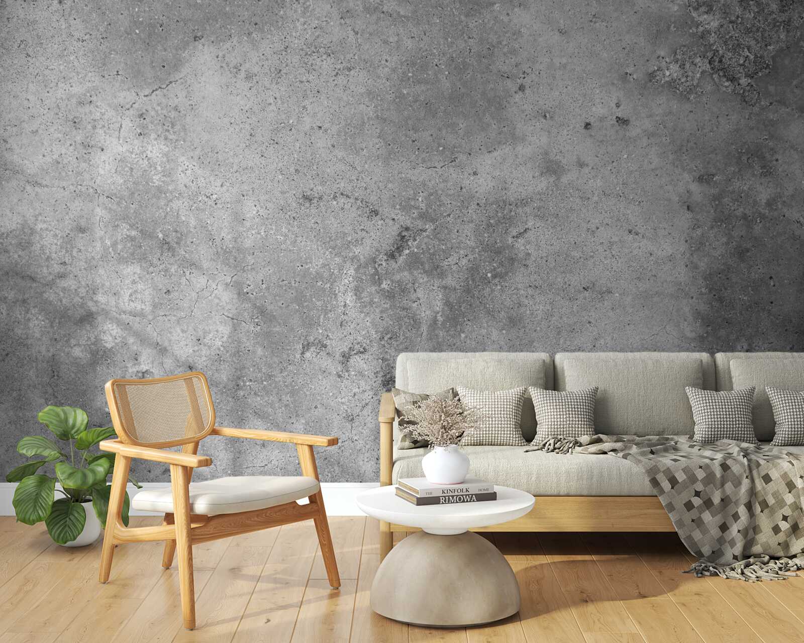 Fotobehang structuur van grijs cement