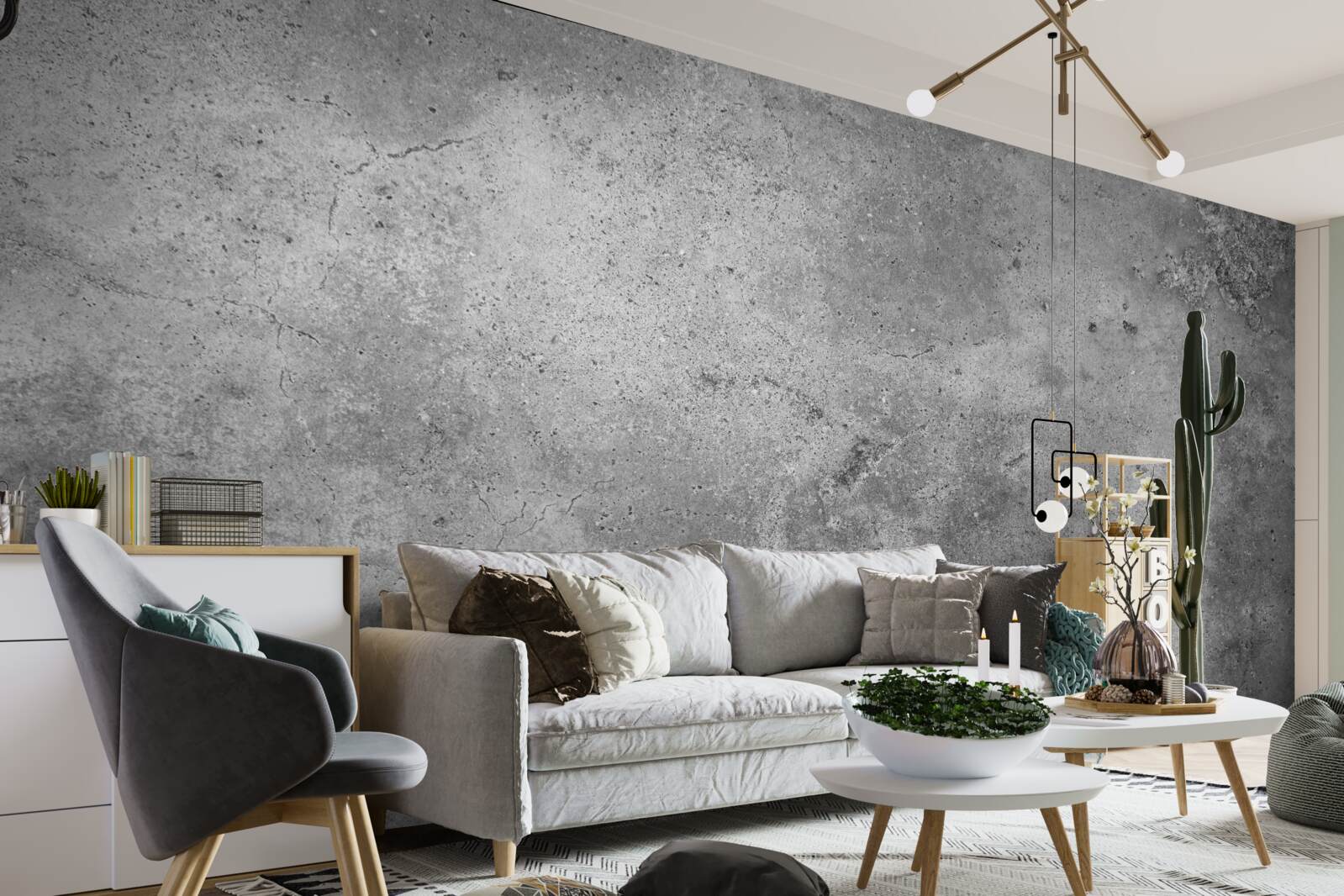 Fotobehang structuur van grijs cement