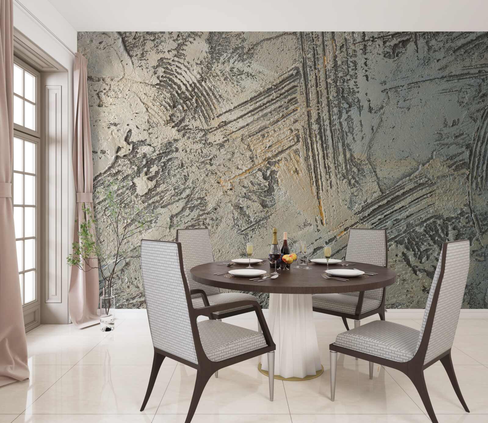 Fotobehang uniek decoratief gips