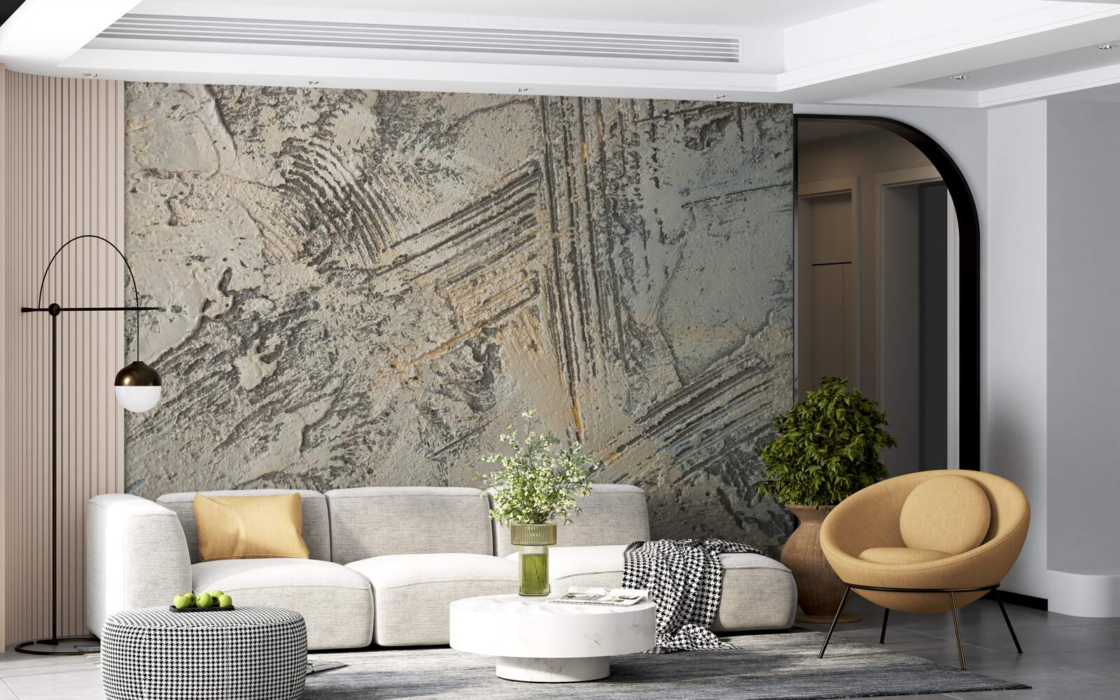 Fotobehang uniek decoratief gips