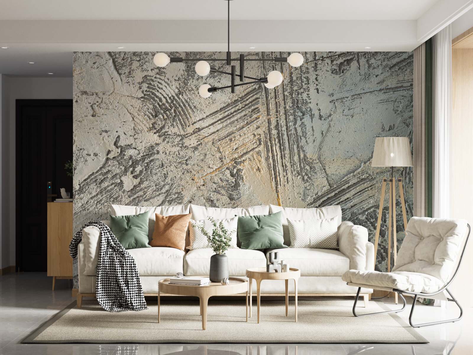 Fotobehang uniek decoratief gips