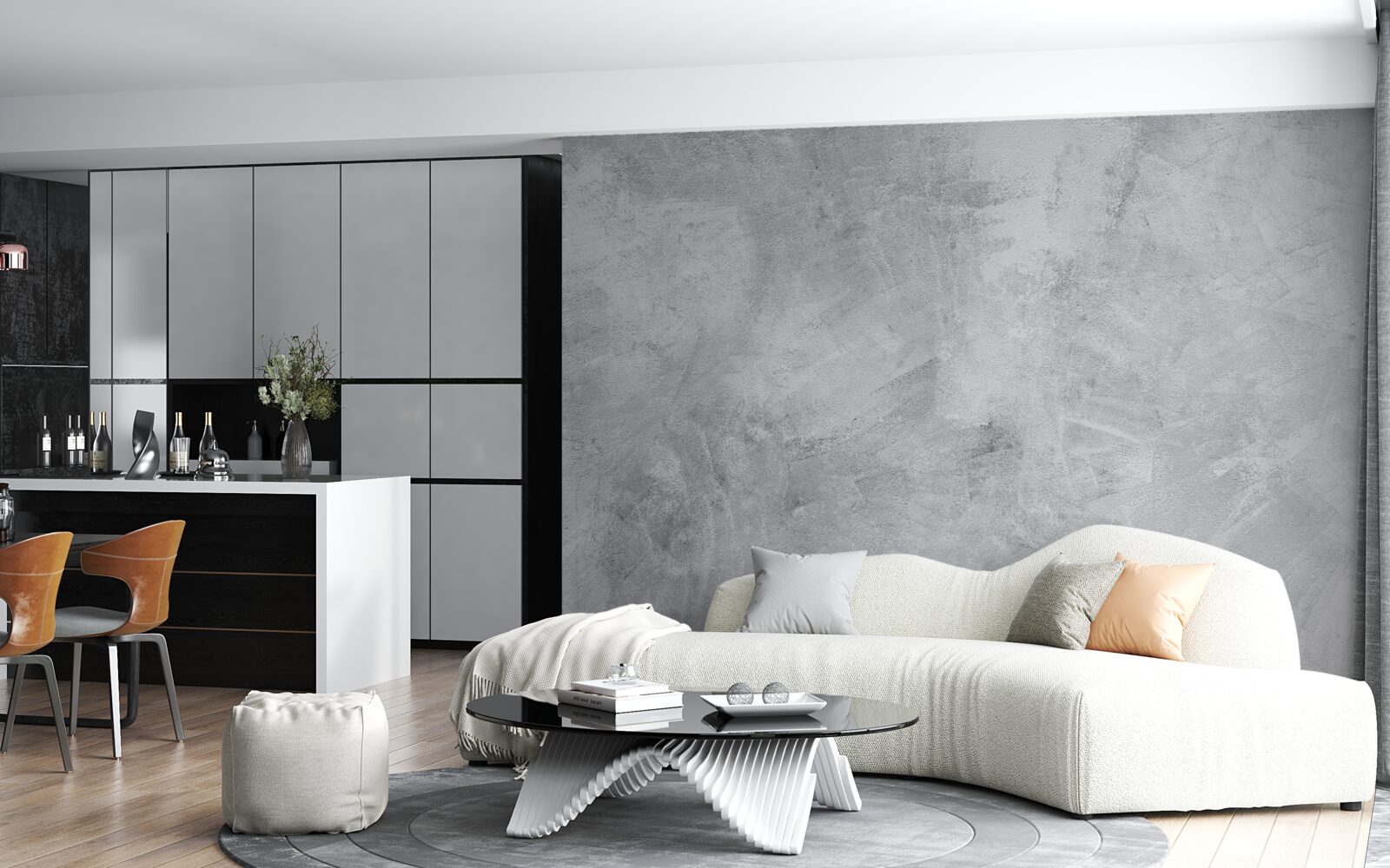 Fotobehang Wand in loftstijl van gips