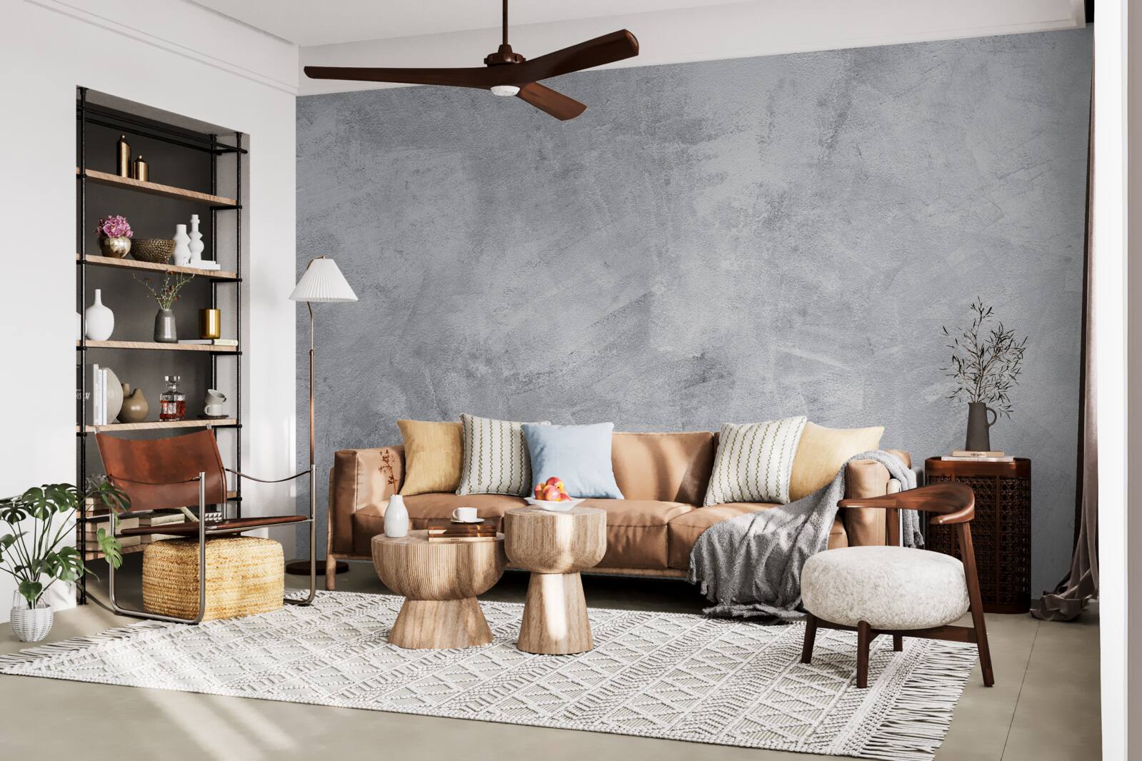 Fotobehang Wand in loftstijl van gips