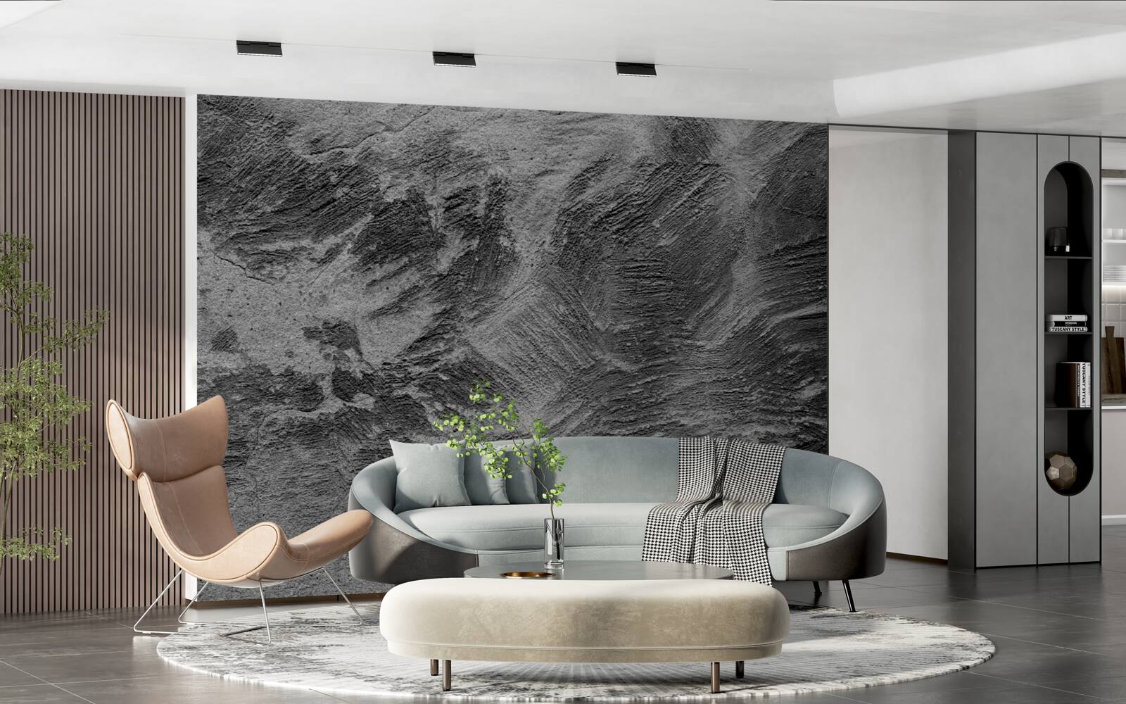 Fotobehang decoratieve strepen in lichte en donkere tinten