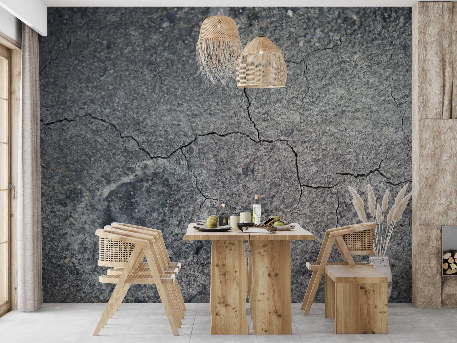 Fotobehang de droge toestand van de bodem