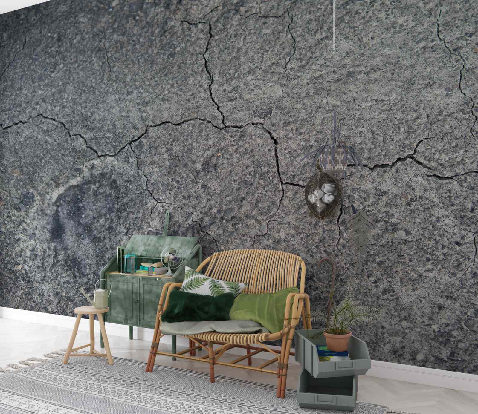 Fotobehang de droge toestand van de bodem