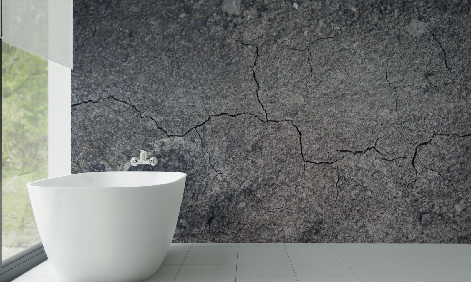 Fotobehang de droge toestand van de bodem