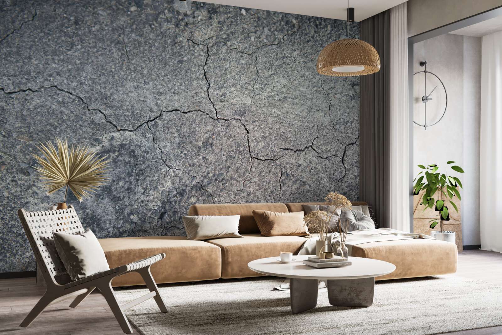 Fotobehang de droge toestand van de bodem