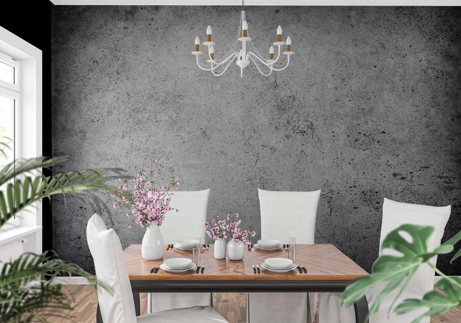 Fotobehang oude grijze barrière