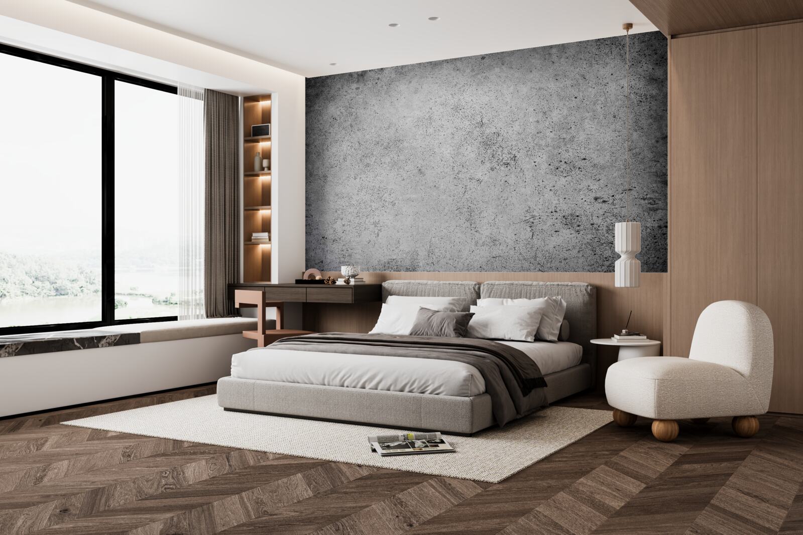 Fotobehang oude grijze barrière