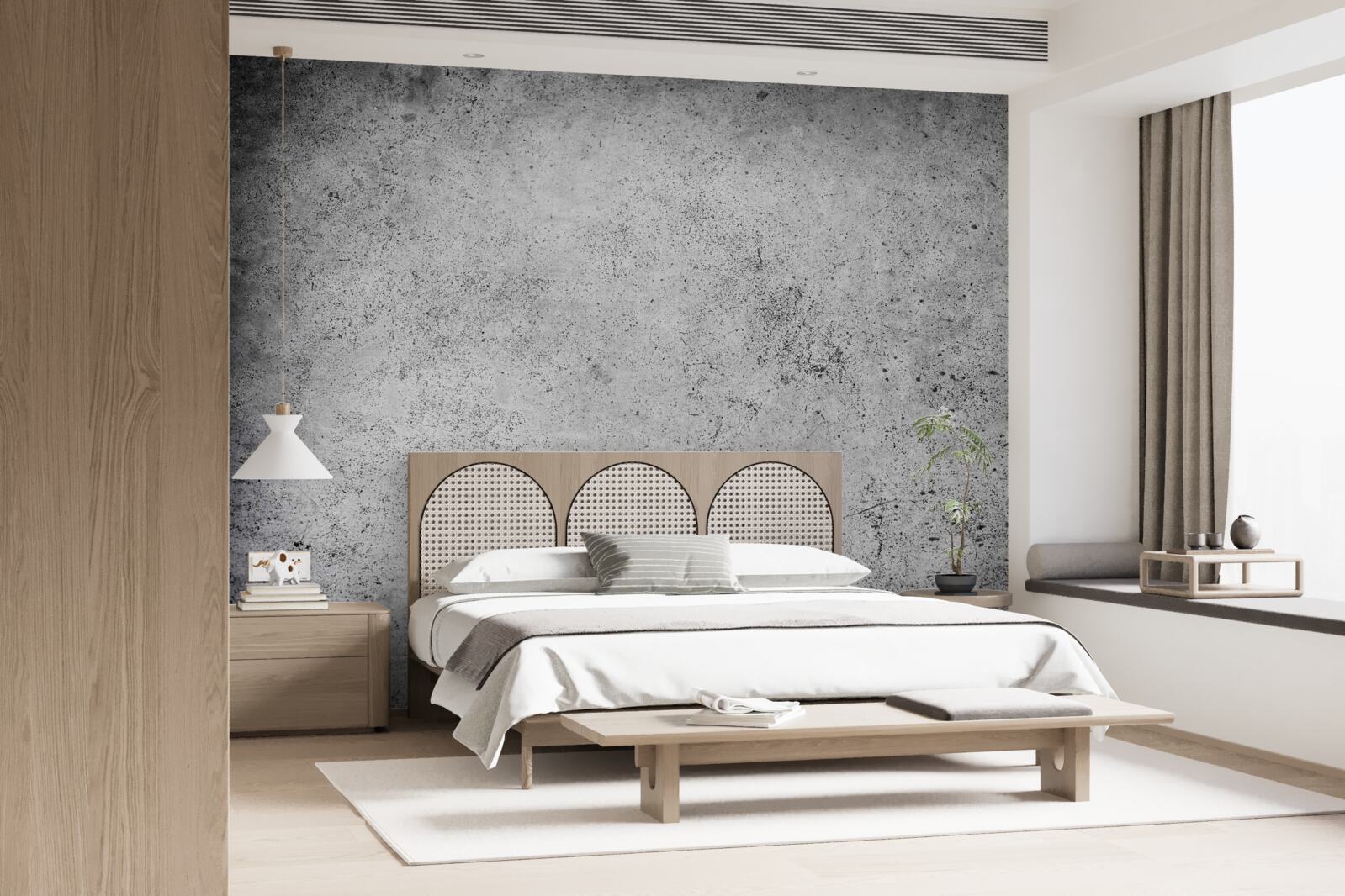 Fotobehang oude grijze barrière