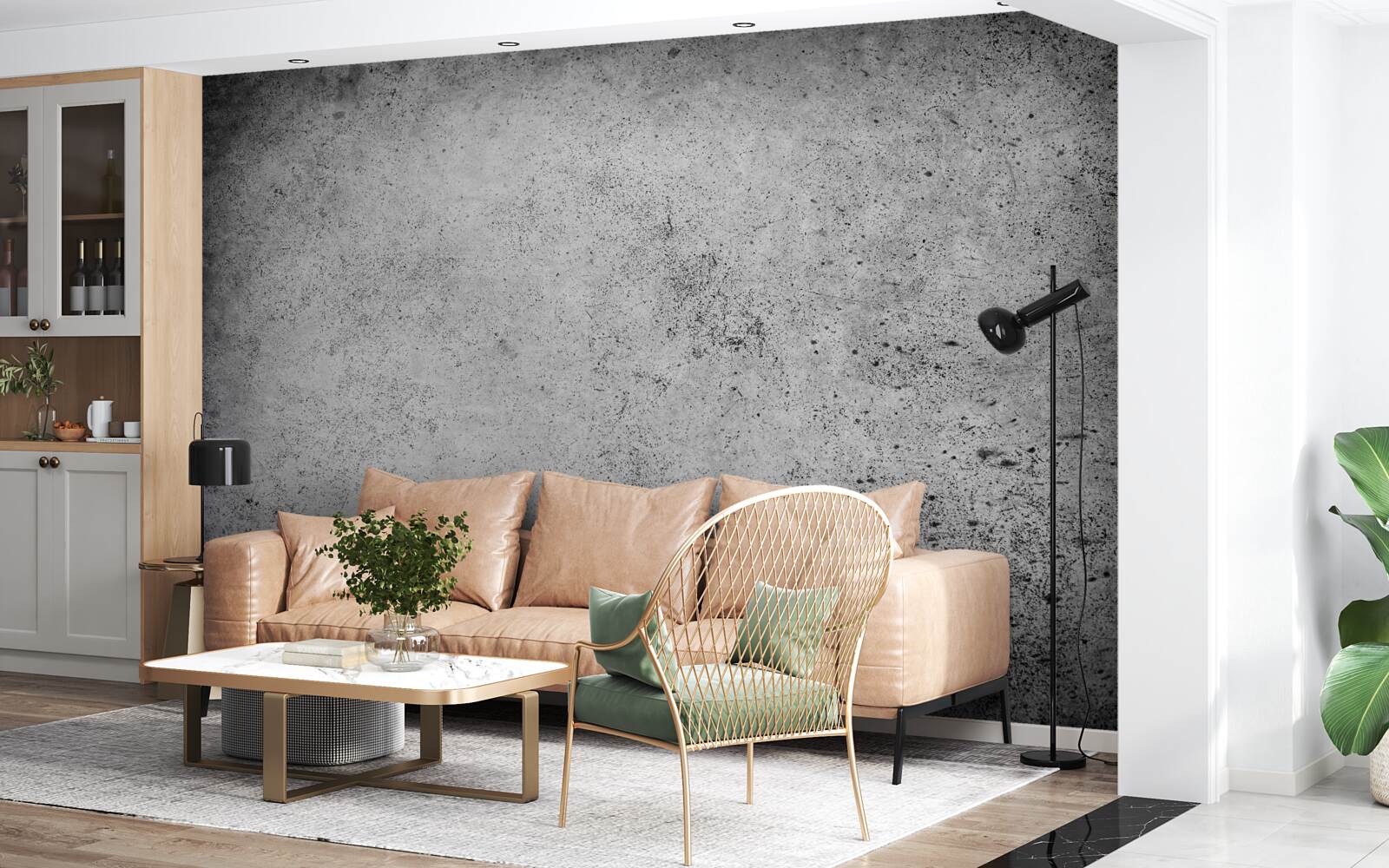 Fotobehang oude grijze barrière