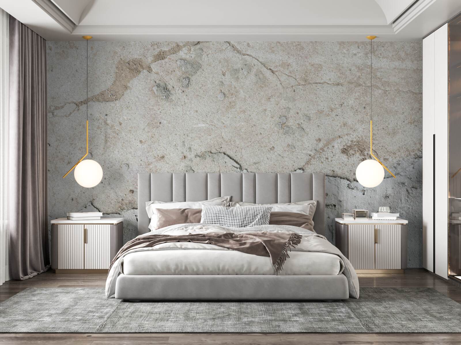 Fotobehang betonnen muur met gebreken