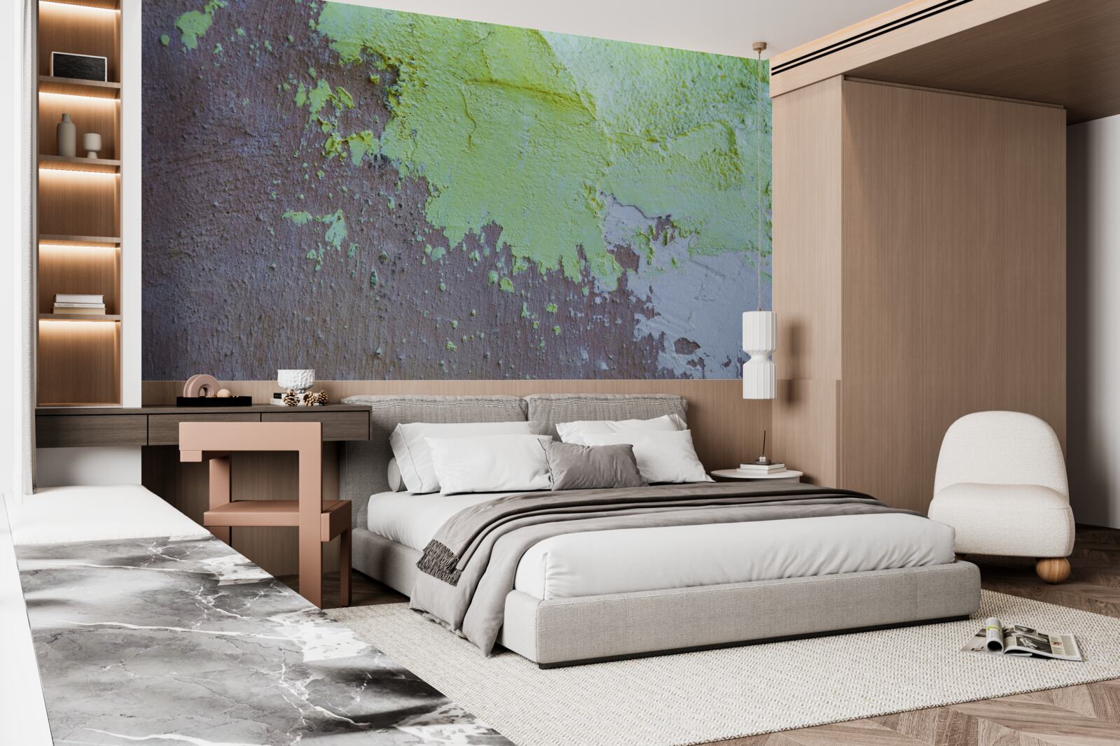 Fotobehang donker sierpleister