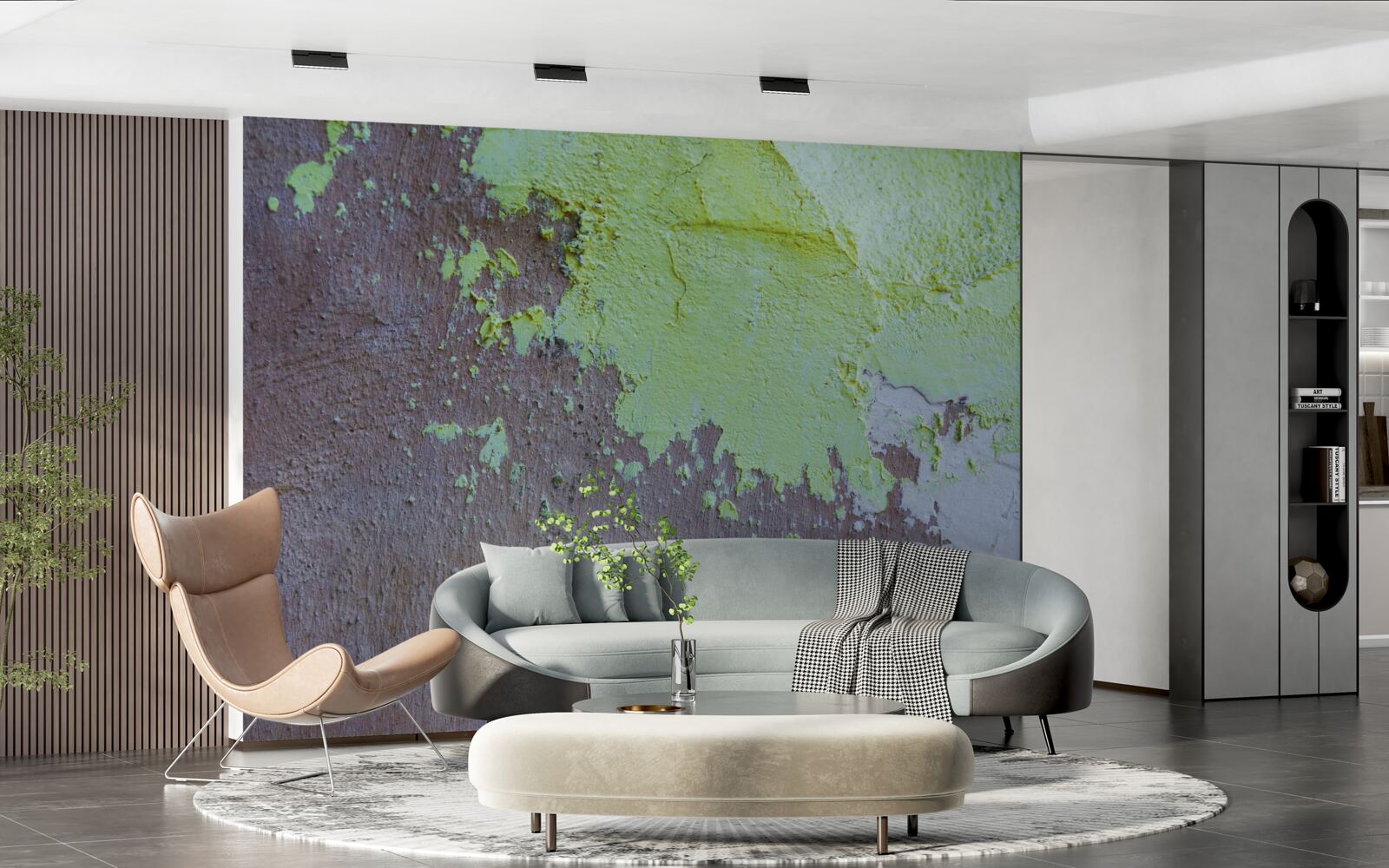 Fotobehang donker sierpleister