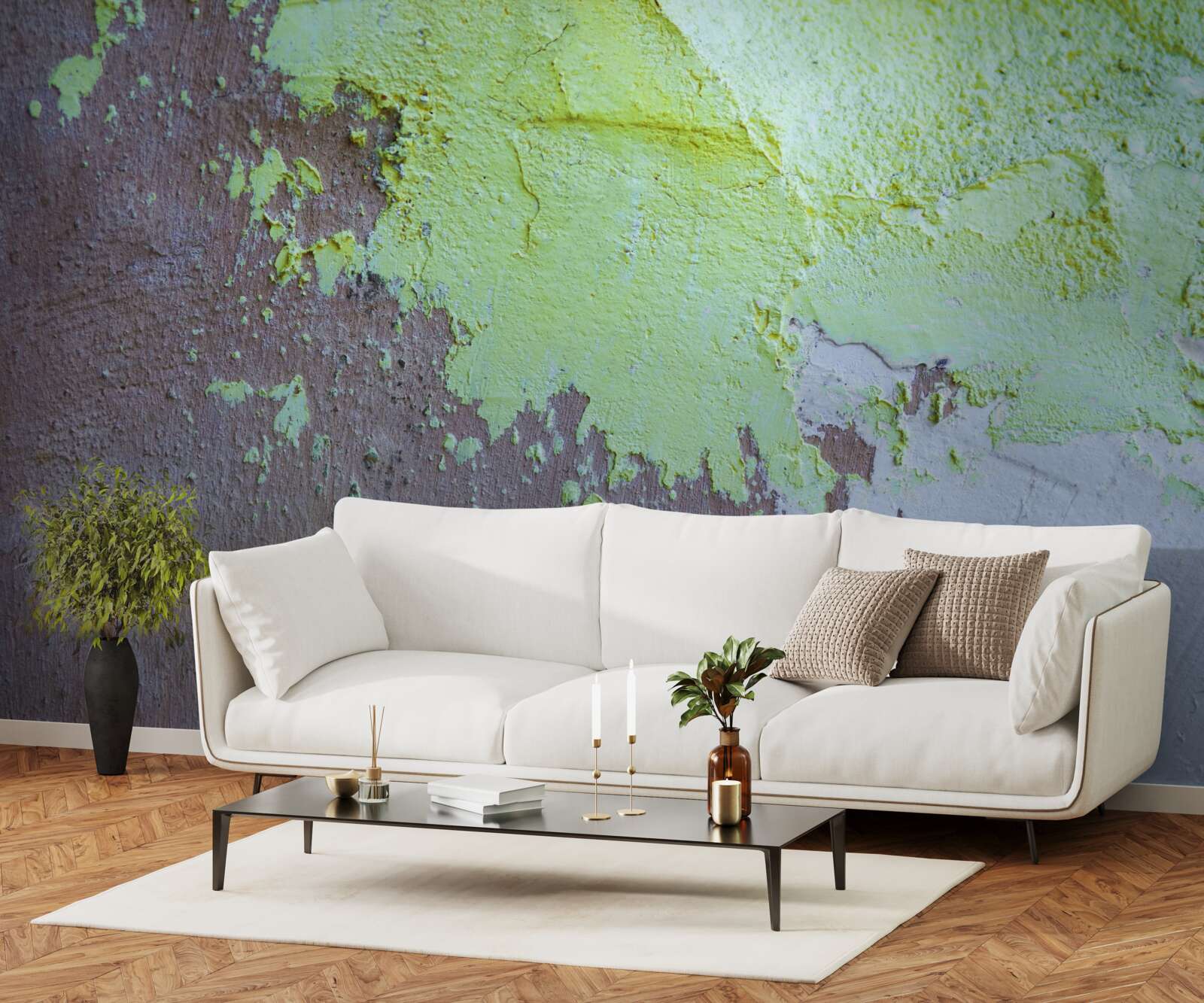 Fotobehang donker sierpleister