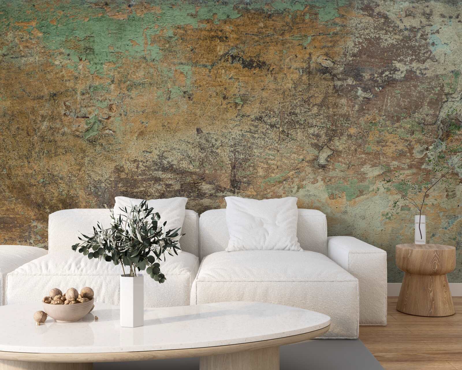 Fotobehang Muur met abstracte roest