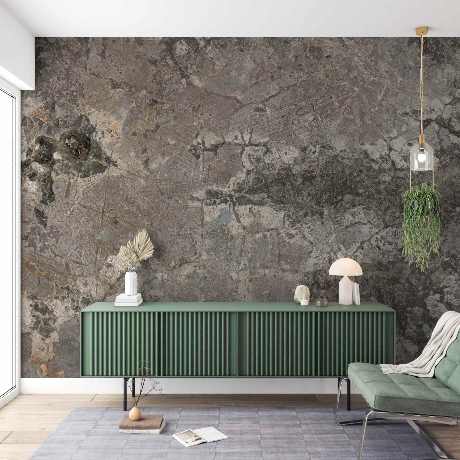 Fotobehang grijs graniet