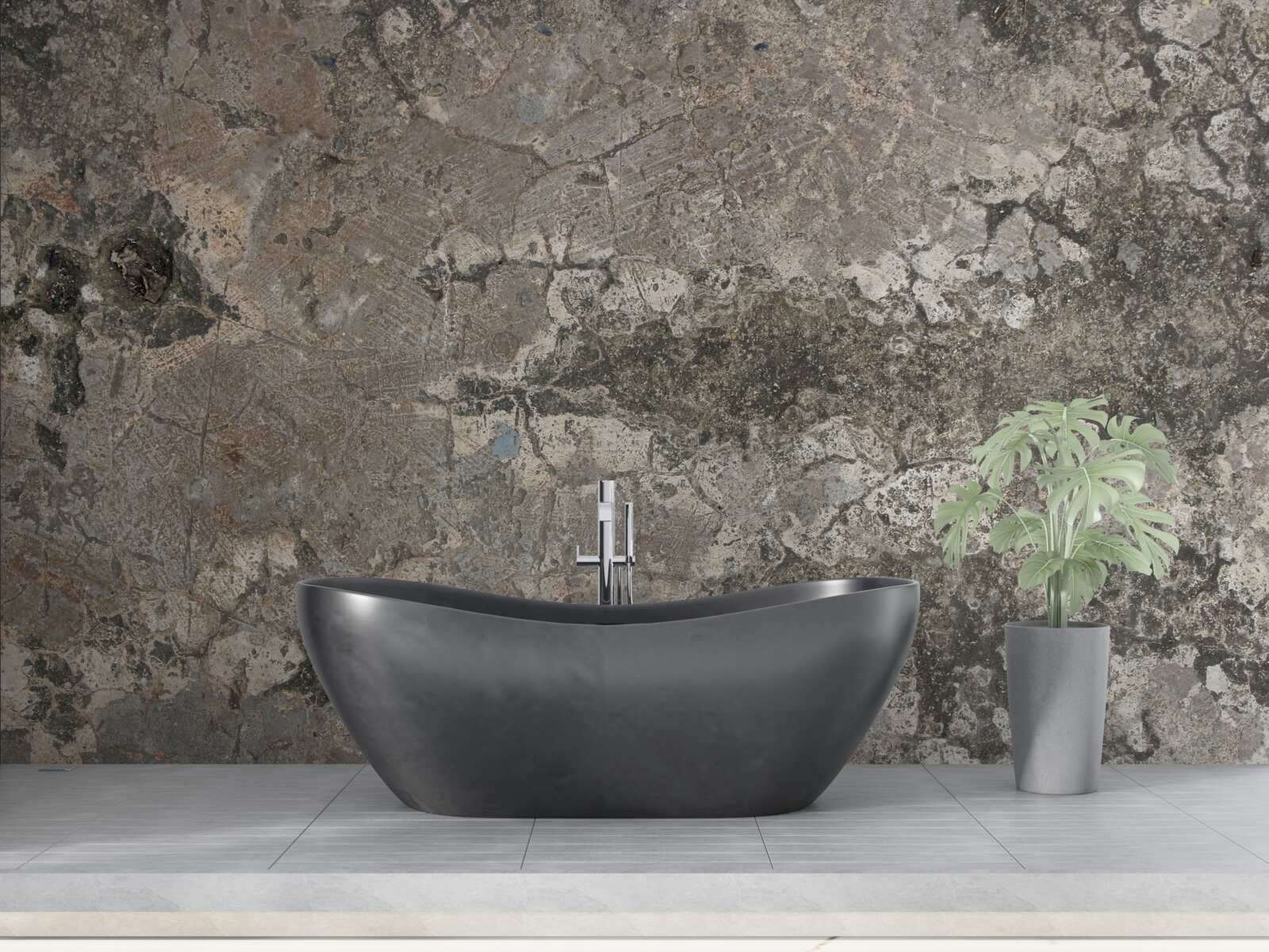 Fotobehang grijs graniet