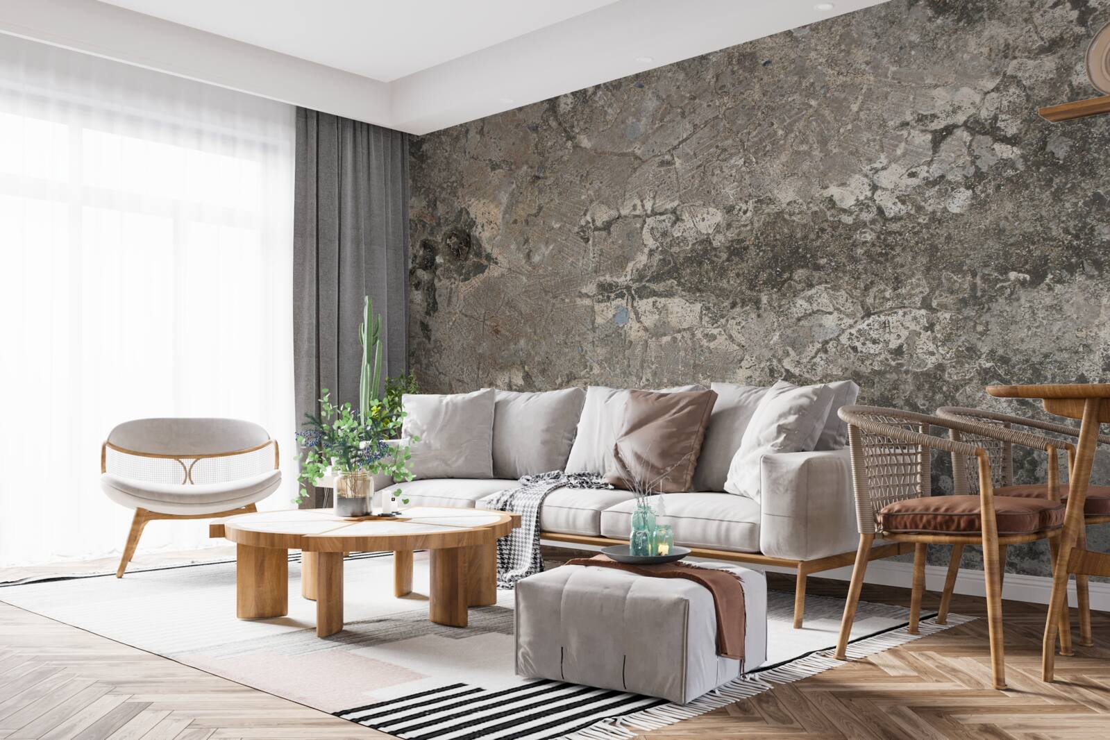 Fotobehang grijs graniet