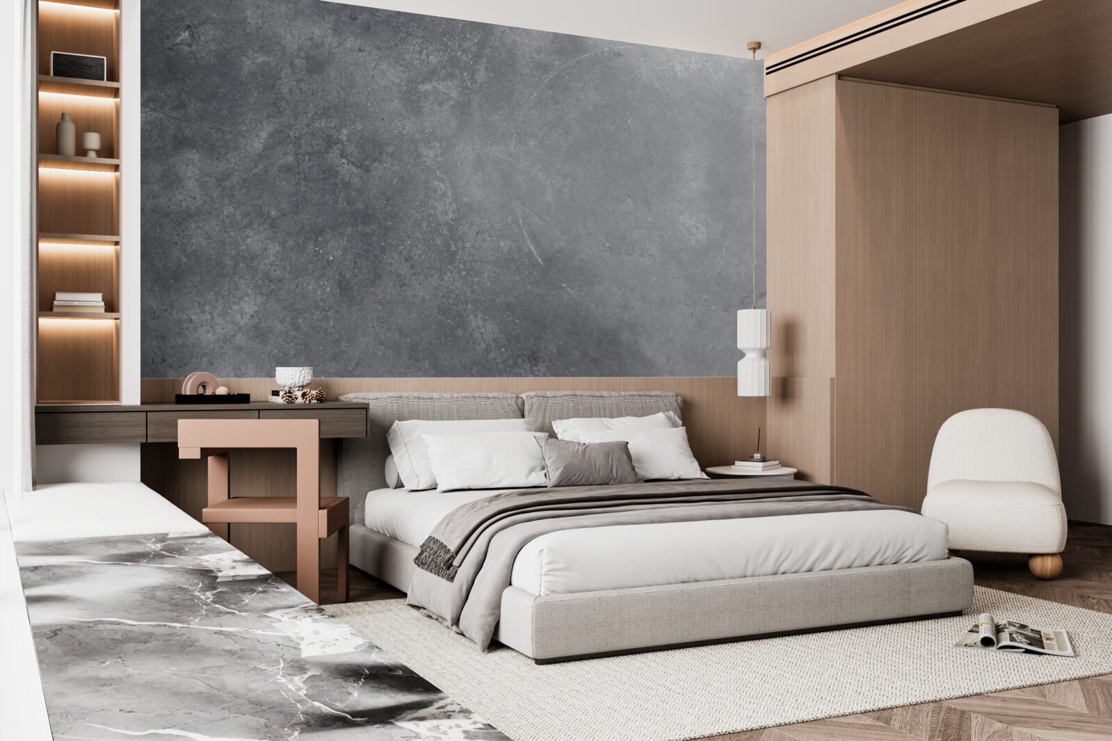 Fotobehang grijs vlak