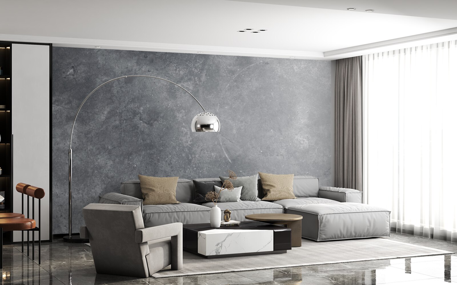 Fotobehang grijs vlak