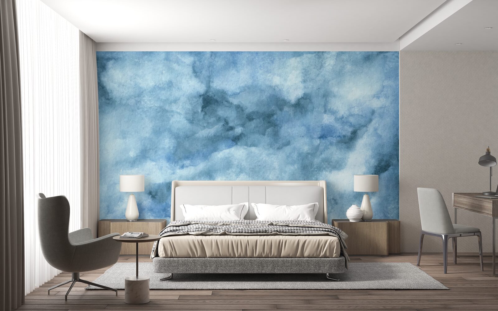 Fotobehang vage nevel van wolken