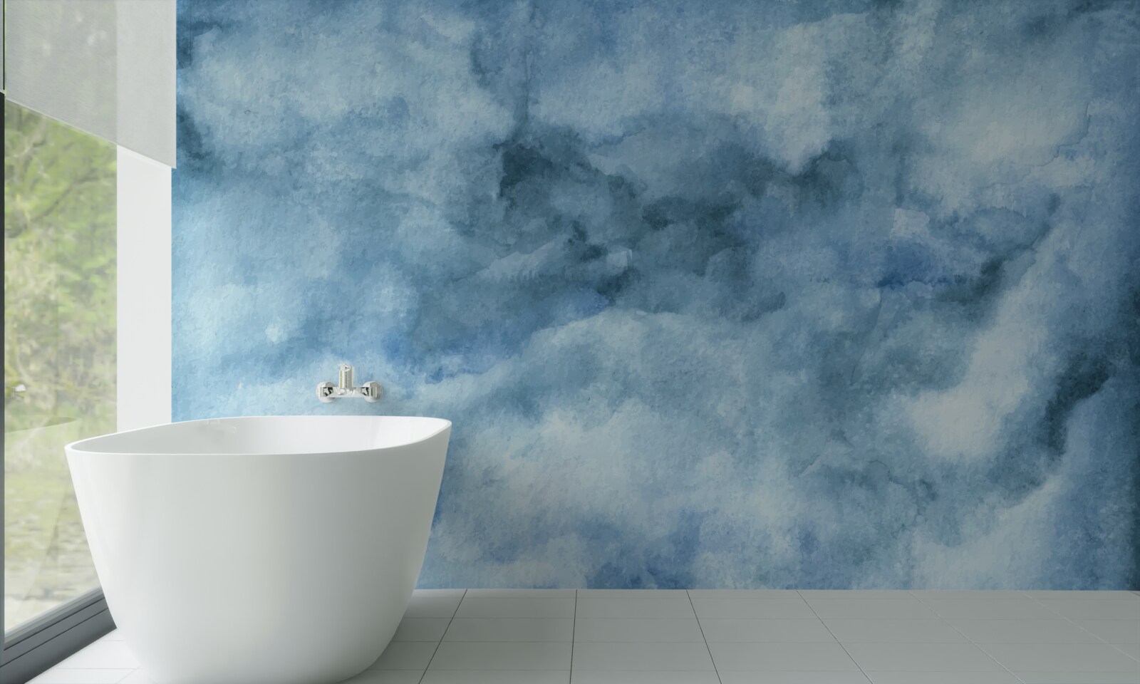 Fotobehang vage nevel van wolken