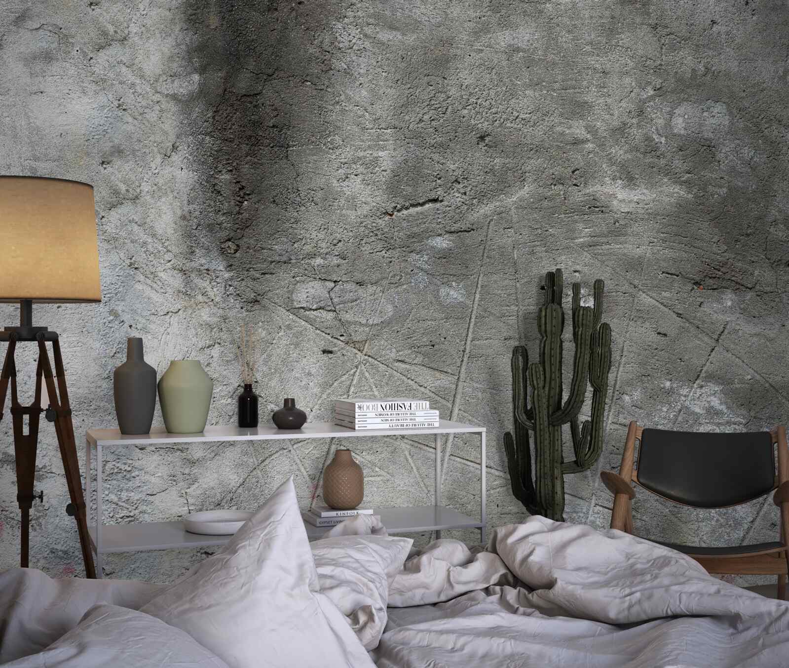 Fotobehang achtergrond met een vuile grijze tint