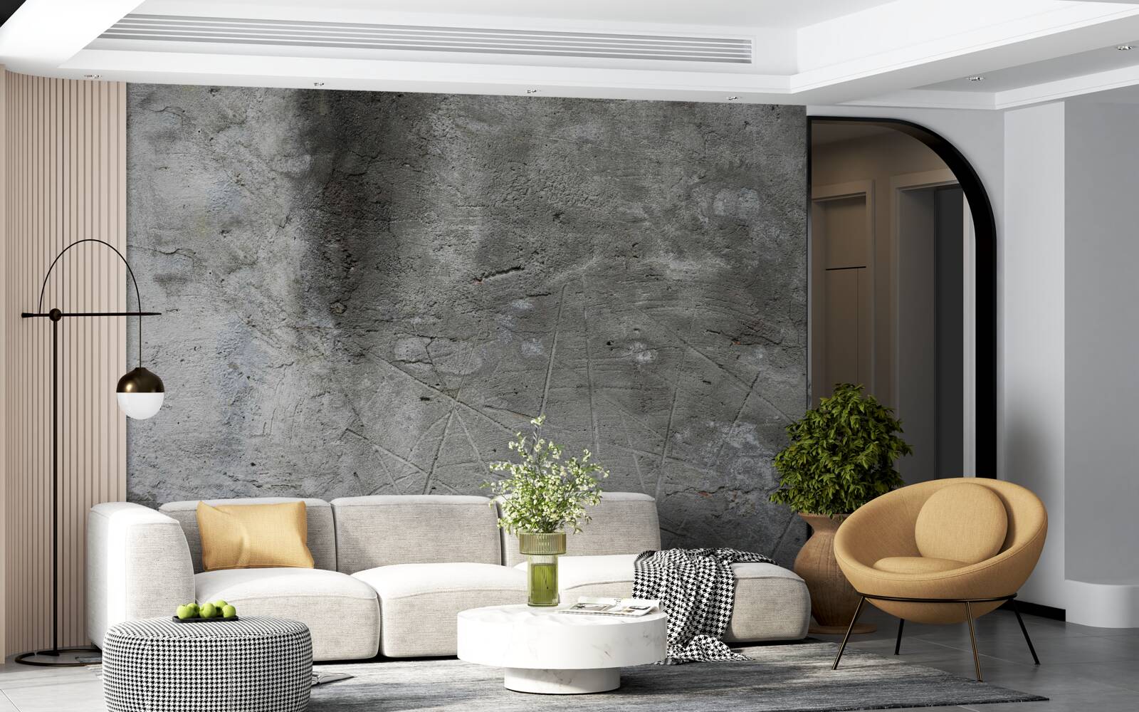 Fotobehang achtergrond met een vuile grijze tint