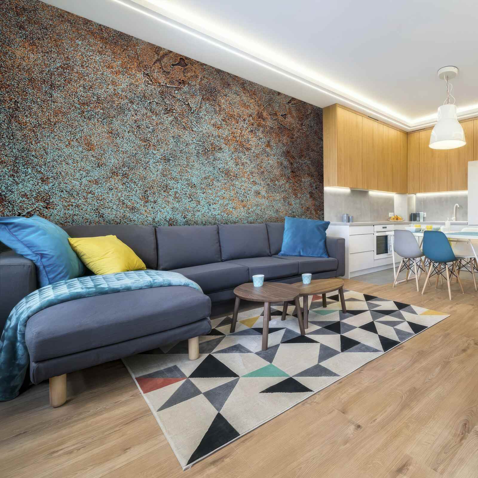 Fotobehang coating van donker geoxideerd ijzer