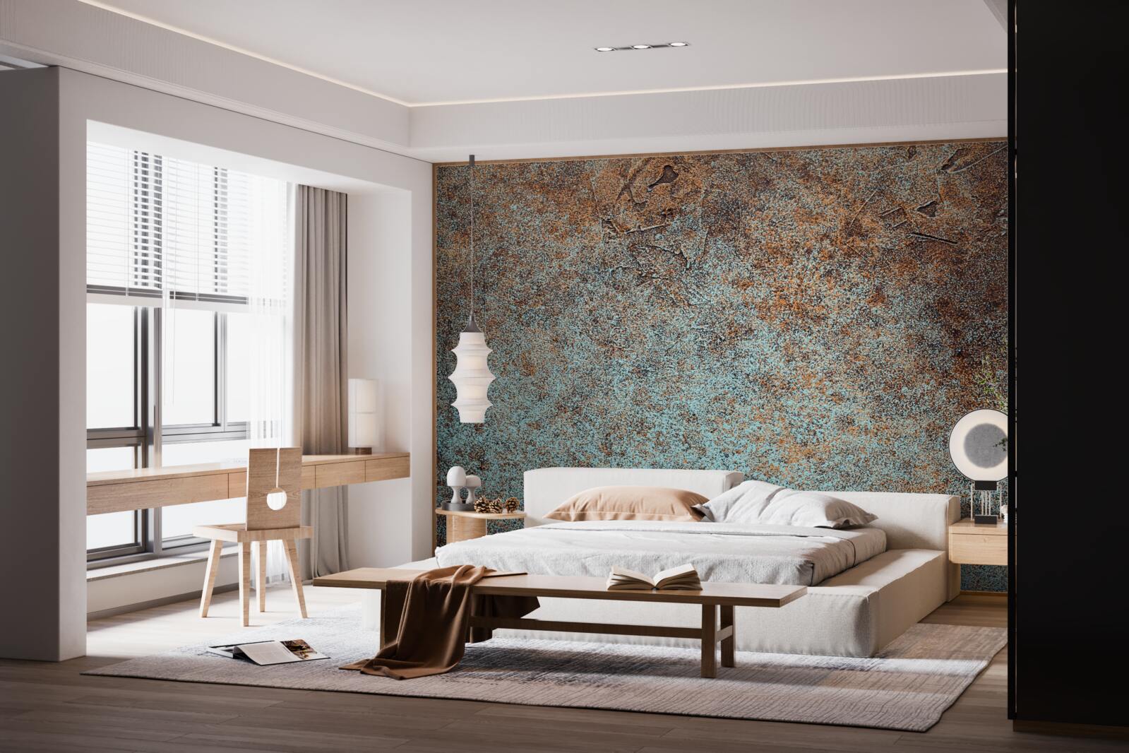 Fotobehang coating van donker geoxideerd ijzer