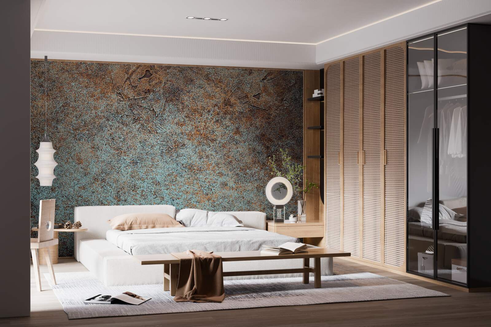 Fotobehang coating van donker geoxideerd ijzer