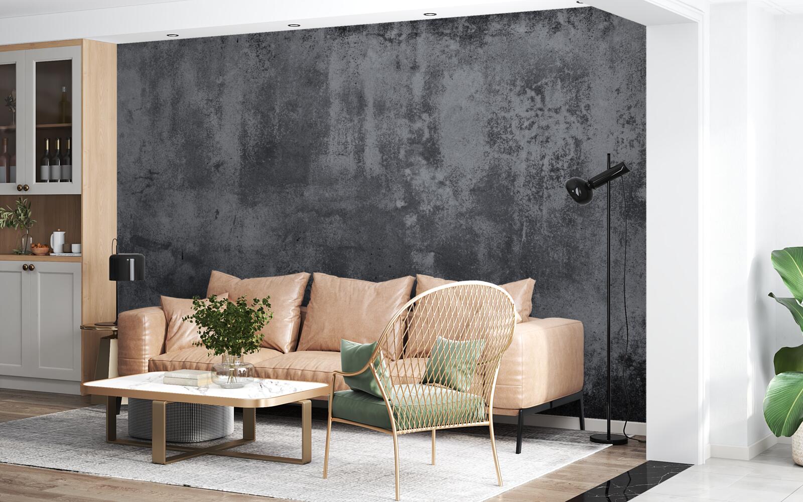 Fotobehang de muurtextuur is extreem donker