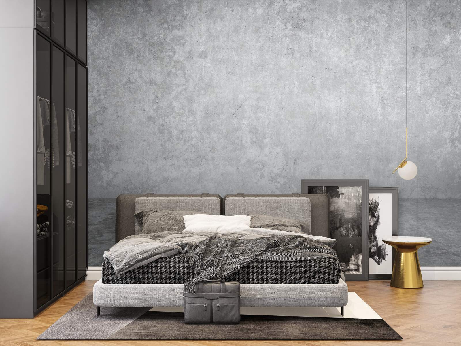 Fotobehang lichtgrijze betonnen muur