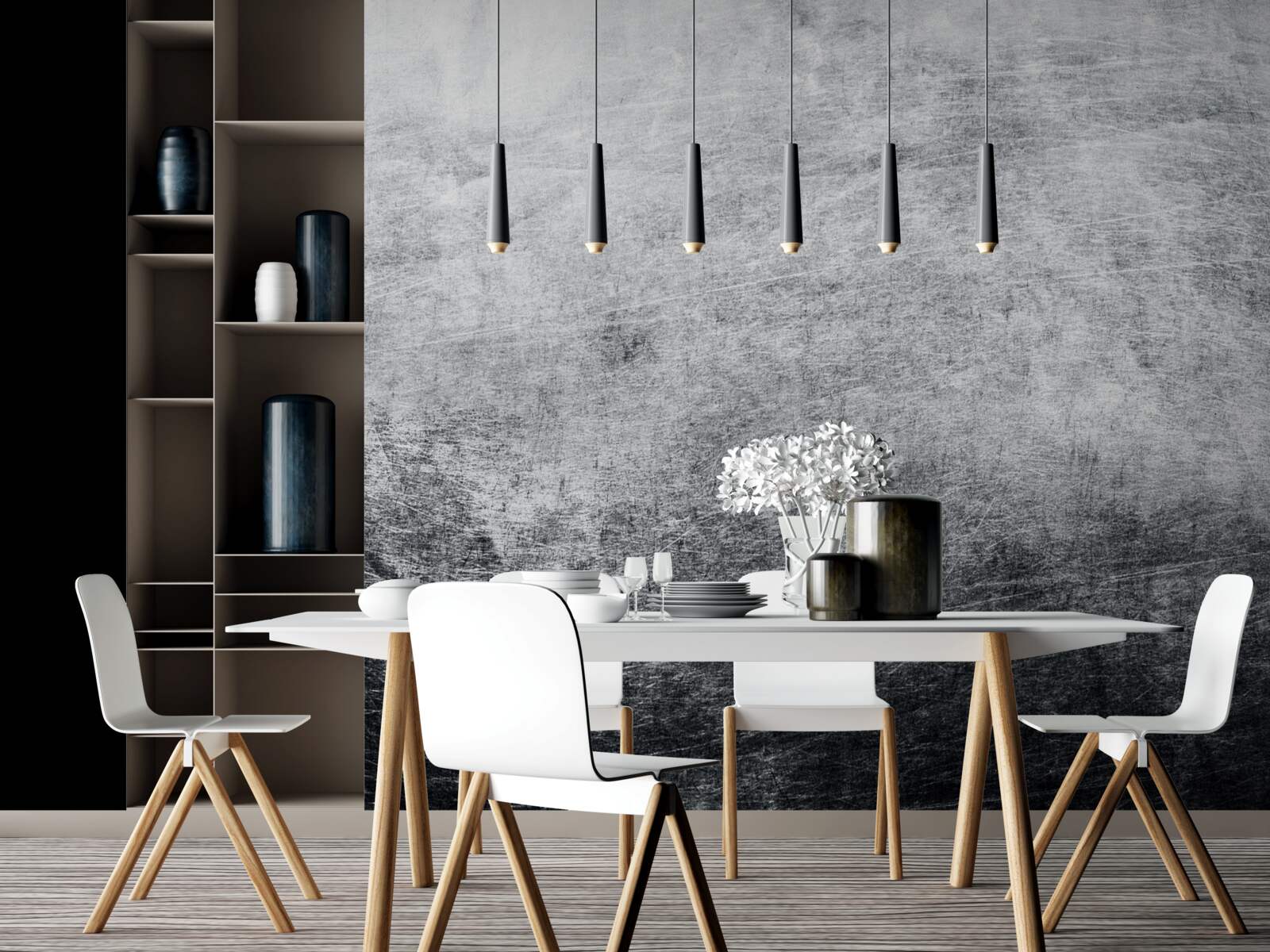 Fotobehang problematische grijze muur