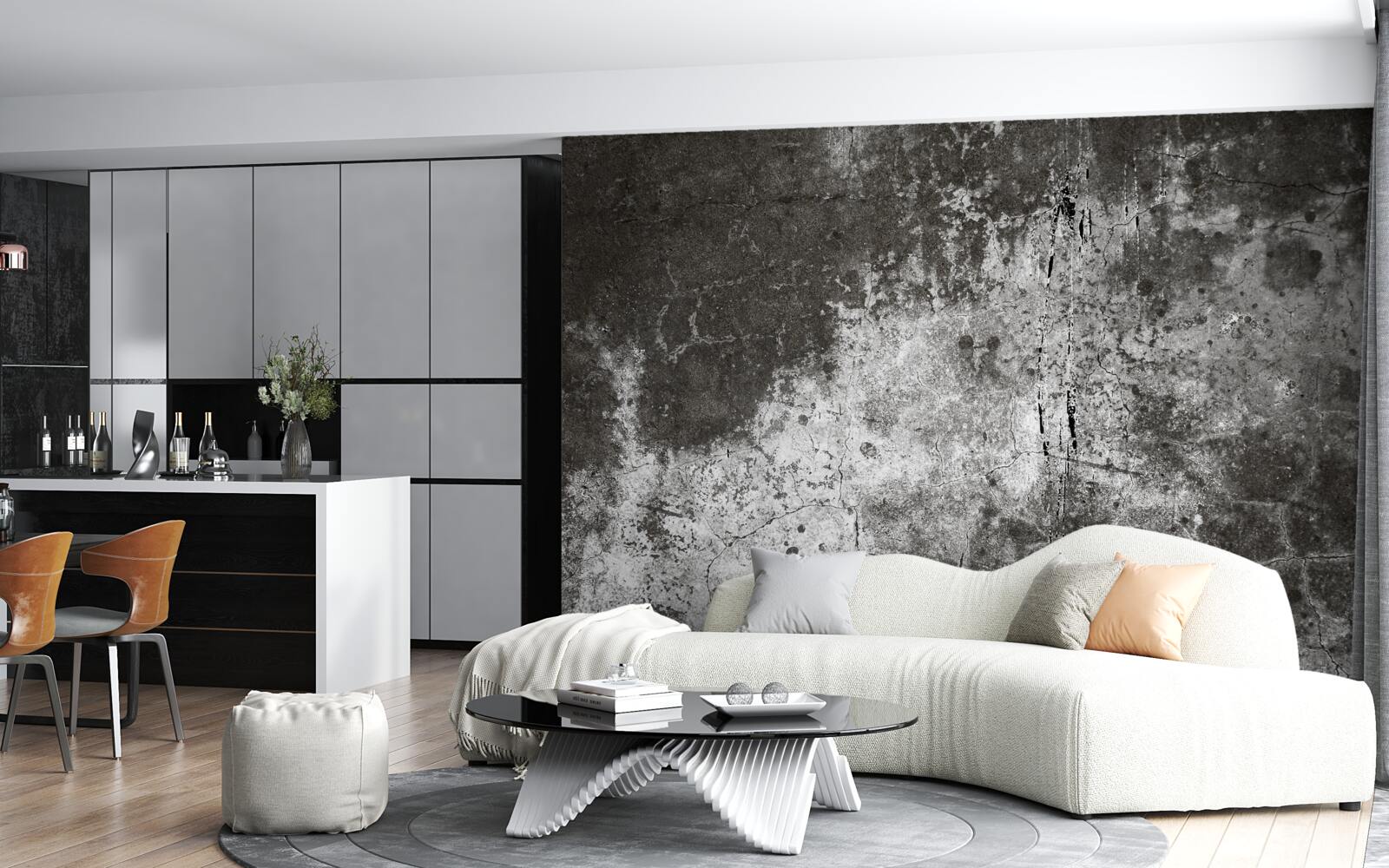 Fotobehang achtergrond van cement in grungestijl