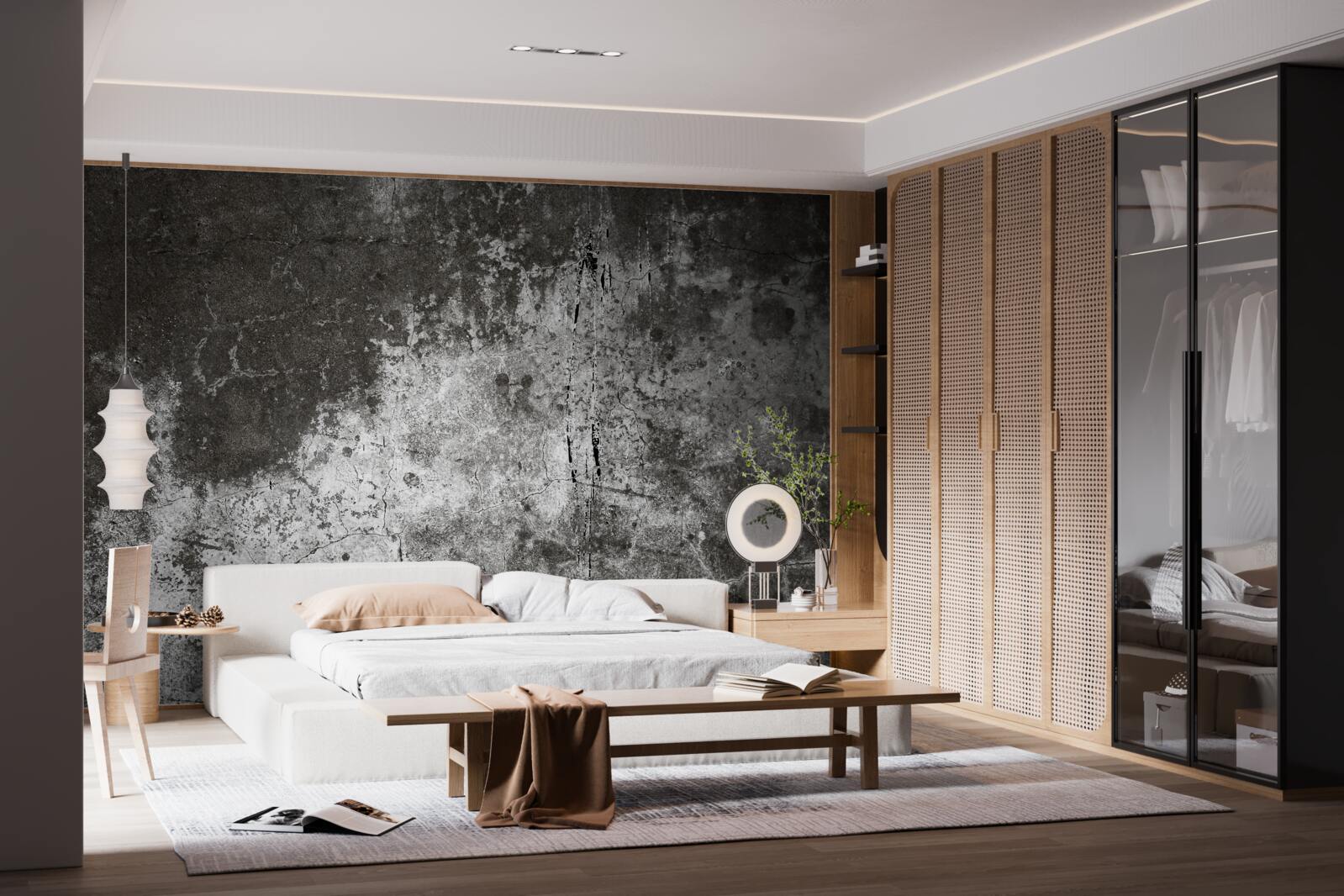 Fotobehang achtergrond van cement in grungestijl