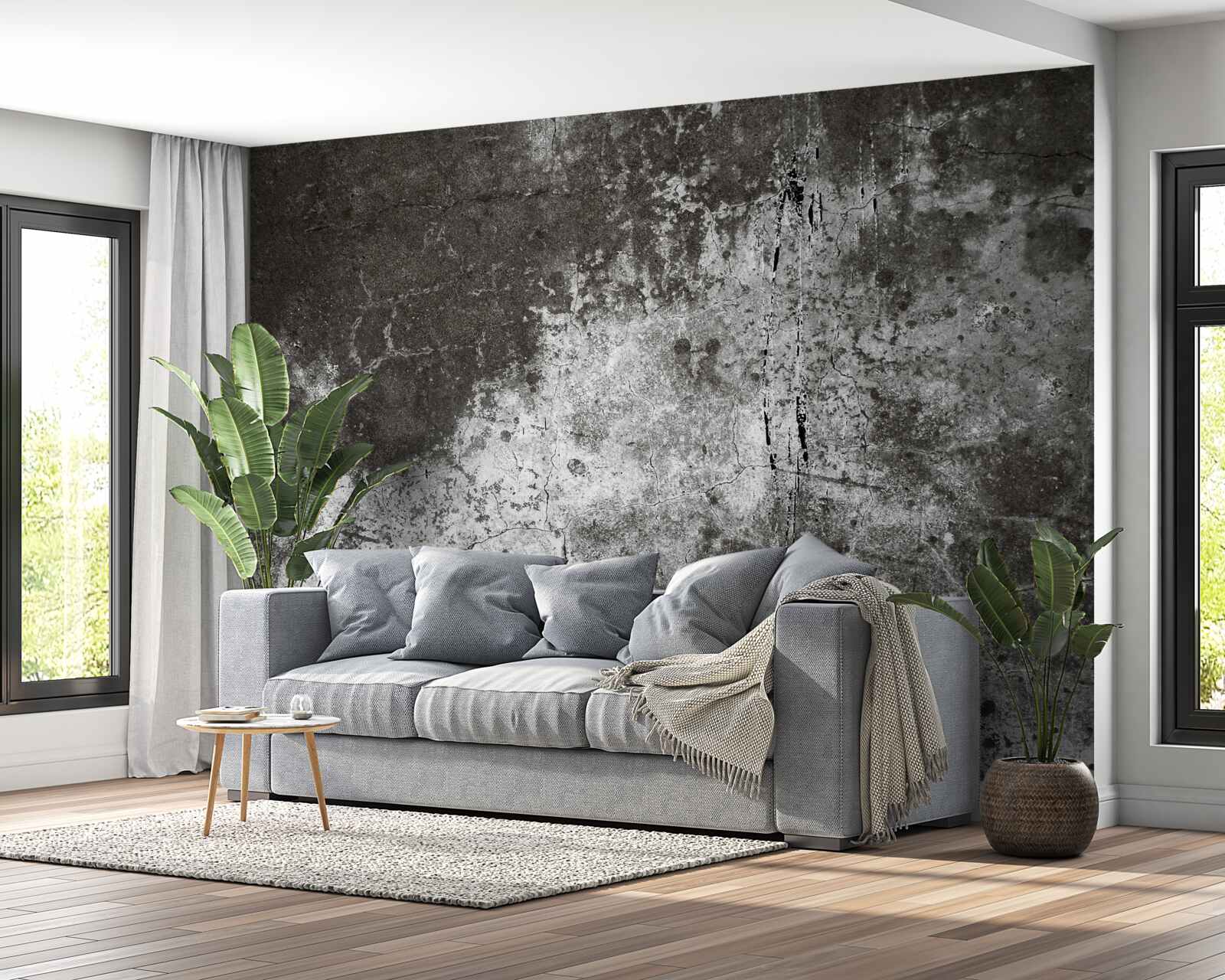 Fotobehang achtergrond van cement in grungestijl