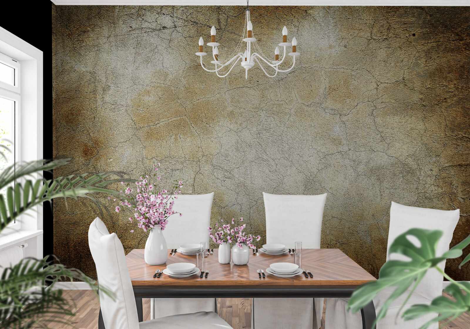 Fotobehang textuur in vintage-stijl op de achtergrond