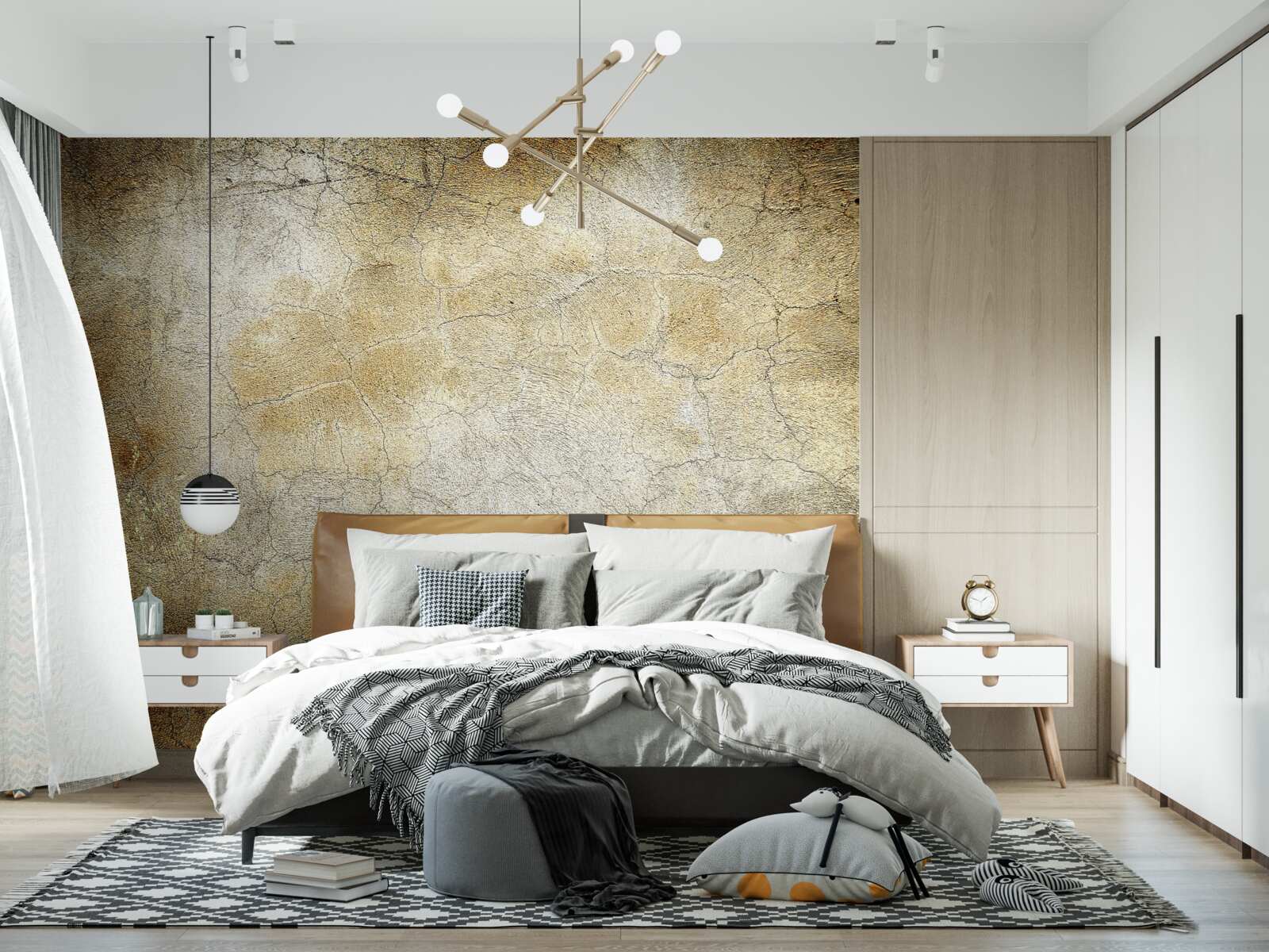 Fotobehang textuur in vintage-stijl op de achtergrond