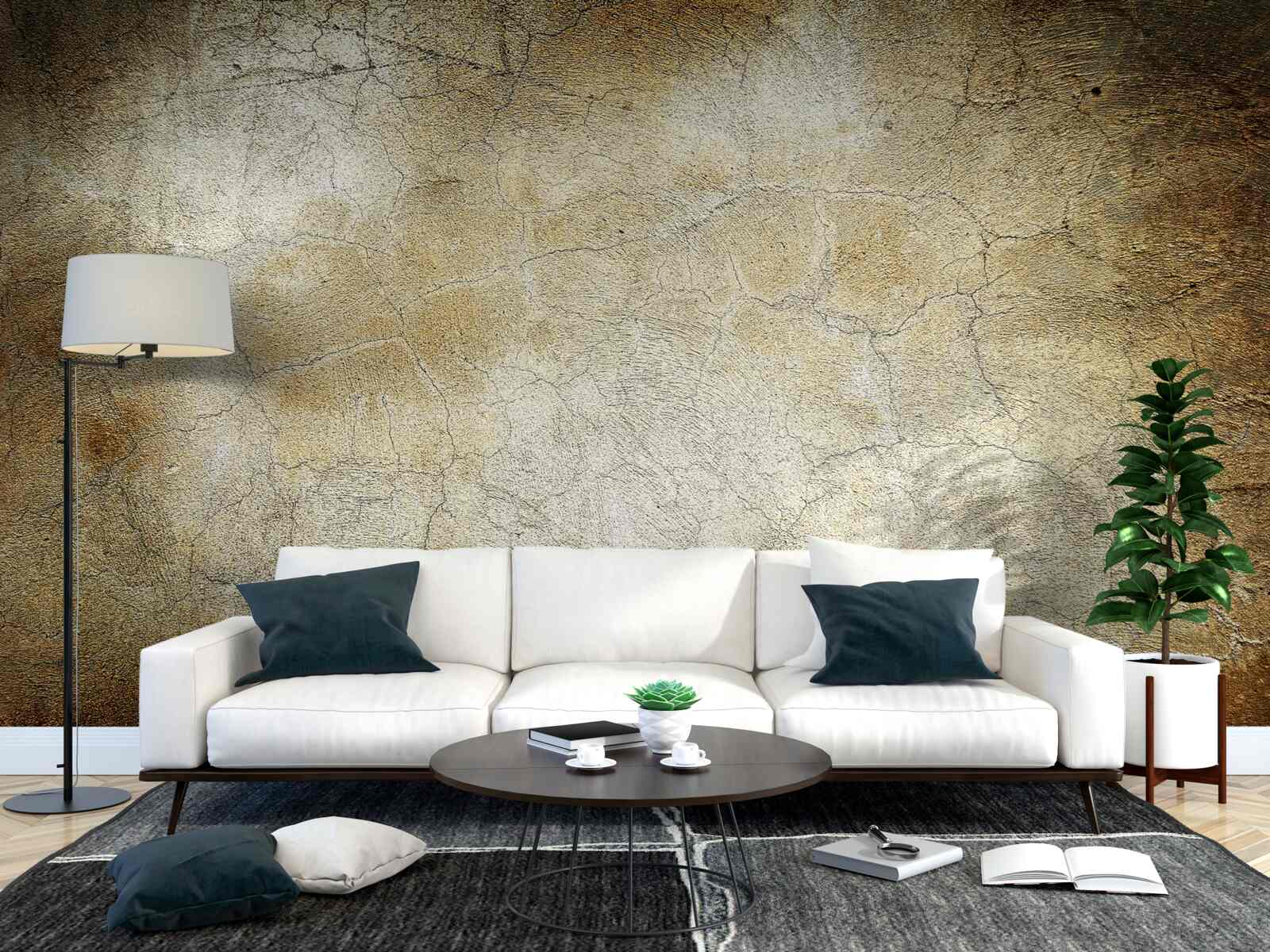 Fotobehang textuur in vintage-stijl op de achtergrond